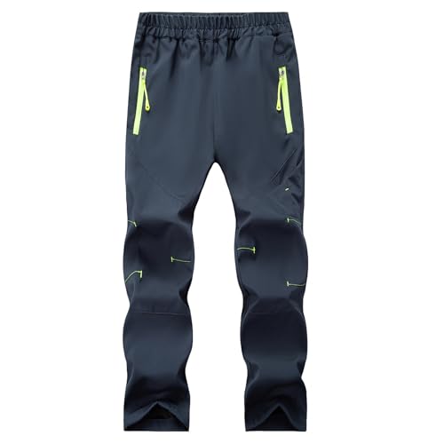 BWBIKE Pantalones de Trekking y Camping para Niño: Secado Rápido, Ligeros y Transpirables - Ideales para Senderismo, Montañismo (Incluye Bolsillos con Cremallera)