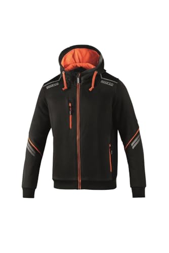 FELPA TECNICA FULL ZIP CON CAPPUCCIO PESO: 280 gr/m² COMPOSIZIONE: 80% cotone - 20% poliestere TAGLIE: XS-3XL SPECIFICHE: ⋅ Maniche rinforzate con inserti anti abrasione e strisce riflettenti ad alta visibilità. ⋅ Inserti di rinforzo sulle spalle. ⋅ Cappuccio regolabile integrato con interno a contrasto. ⋅ Conforme EN ISO 13688:2022 - CAT.1.