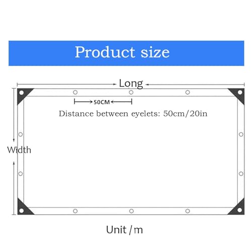 Bâche de protection coupe-vent imperméable en PVC avec œillets - 8