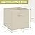 11x11 Storage Bins, Set of 4 Storage Cubes, Collapsible Cube Storage Box, Fabric Closet Organizers with Handles for Home, Office, Closet Shelf Cabinet, Bookcase, Beige
