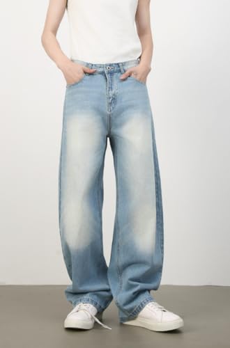 2025 Men's Wide Leg Baggy Jeans Y2K Vintage Barrel Denim Pants Loose Fit Long Skater Trousers Streetwear Y2k Clothes3