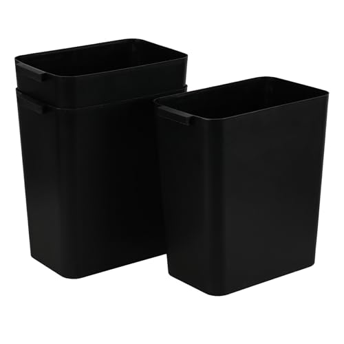 Set 3 Canecas de Basura Plástico 16L Negro miniatura 7