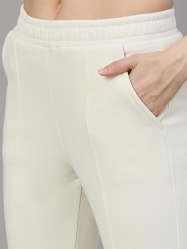 Image of 98 Degree North Women Flared Fleece Track Pants-GL1315-ALMOND