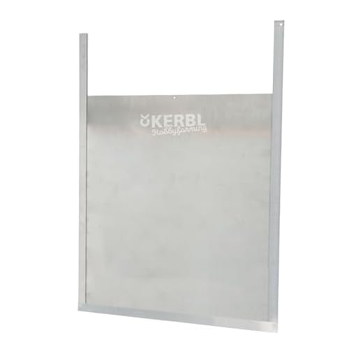 Kerbl Schiebetür inklusive Führungsschienen, Größe L, B x H 43 x 40 cm, einfache Montage, Türe für Hühnerstall, 70580