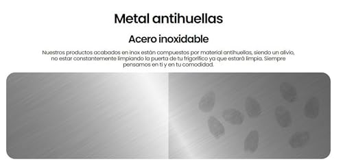 INFINITON CV-A85I - Congelador vertical, 80 Litros, 85 cm, 3 cajones, Control de temperatura, Puerta reversible, Regulación en Altura, E, Inox - imagen 5