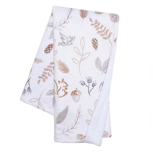 Image of Lambs & Ivy Treetop Fox Woodland/Forest Minky/Faux Shearling Fleece Baby Blanket