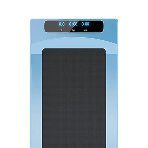 Image of Treadmill Home Smart Tablet Mini Simple Folding Ultra Quiet Indoor Fitness Walking Machine Treadmill (Blue)