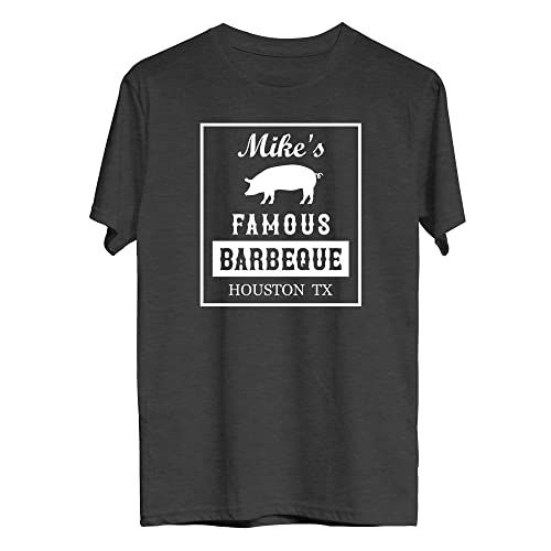 Personalized Barbeque Shirt | BBQ Bar-B-Que Party Tshirt | Personalized with Name | Handmade Decorated Short Sleeve Premium T-Shirt2