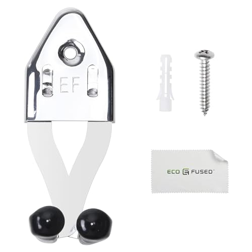 Eco-Fused 1x Soporte Vertical para Espada - Colgador de Pared para Dagas - Soporte Multifuncional Ajustable - Soporte de Pared de Acero Inoxidable para Hechas, Dagas y Cuchillos (Plateado)