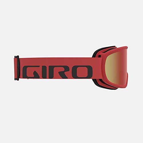 Giro Cruz Ski Goggles - Snowboard Goggles For Men, Women & Youth - Anti-Fog - Otg - Red Wordmark Strap With Amber Scarlet Lens #TOP2