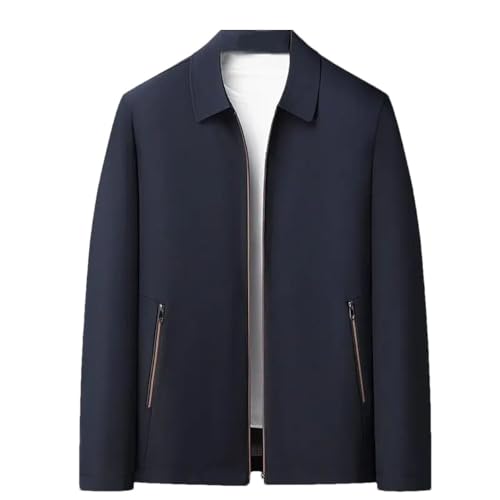 Men's Business Casual Jacket Solid Color Suit-Style Coat for Spring and Autumn Office Or Daily Wear