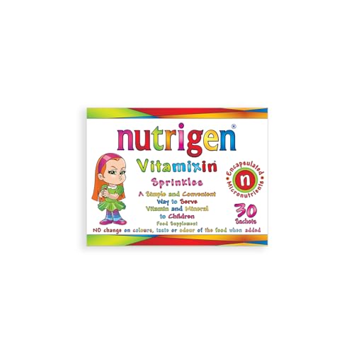 Nutrigen Vitamixin Sprinkles multivitamin and Mineral Powder for Toddlers and Young Children. Encapsulated micronutrients to Improve Acceptance and Effectiveness in The Body 30 sachets