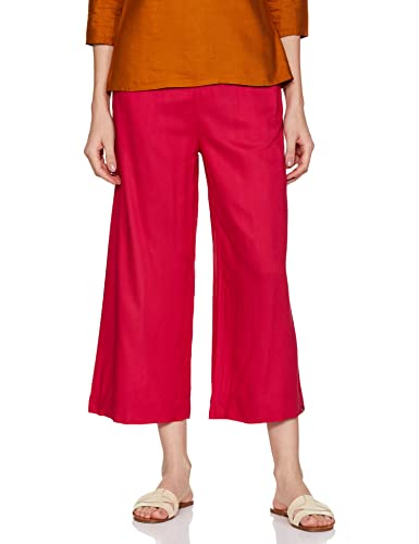 Image of BIBA Women Rayon Regular Solid Pants