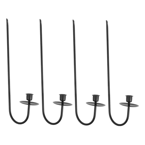 SOLUSTRE 4pcs Metal Candle Wall Sconces Modern Decorative Holders for Pillar Candles Easy Installation Wall Decor for Living Rooms Farmhouses Holiday Events