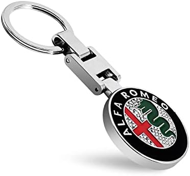 LONGSNOL 1pcs Car Key Chain, Car Logo Key Ring for Alfa Romeo Key Chain Ring Emblem Pendant Decoration Car Key Chains Accessories for Women Man Key Ring