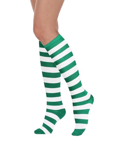 Image of Athletic Knee High Socks Stripe Running Baseball Thigh High Stockings Outdoor Sport Tube Socks