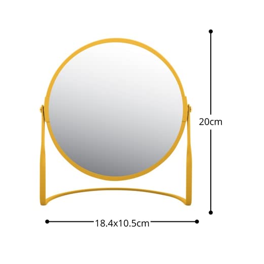 Spirella Akira Make-Up Mirror Cosmetic Mirror Bathroom Mirror 5x Magnification Sun Yellow Soleil Mat Unique Size - Image 2