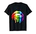LGBT Regenbogen Kussmund TeePride Gay CSD Geschenk T-Shirt