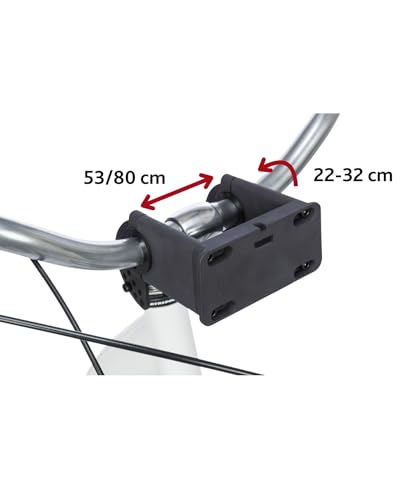 TRIXIE Hundekorb für das Fahrrad vorne bis 5 kg 42 × 39 × 30 cm – Hundefahrradkorb für Lenker 22–32 mm, aus Kunststoff und Gitter mit Schnellfixierung - 13096