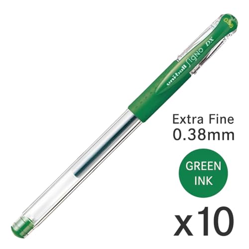 Bolígrafo Uni-Ball Signo Gel Verde 0.38mm Pack x10 miniatura 2