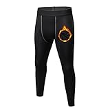 [Nesseo] スポーツタイツ キッズ 裏起毛 スパッツ 冬 コンプレッション レギンス 防寒インナー ボトム 野球 サッカー ジュニア ストレッチ [ 防寒保温 吸汗速乾 ] 1022blk-gr-140