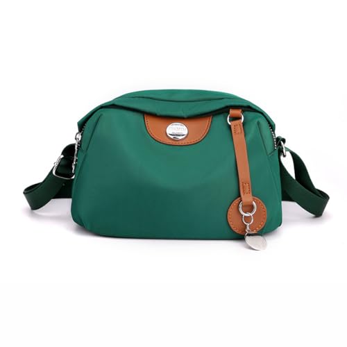 Hiflyer Bolsa Transversal Feminina de Nylon à Prova d'Água, Bolsa de Ombro Pequena e Leve para Viagem, Verde, Small