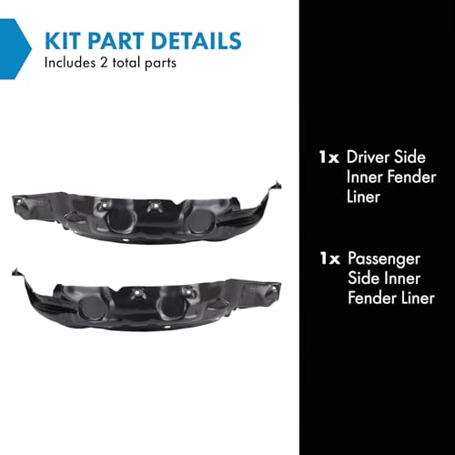 Image of TRQ Inner Fender Liner Set Compatible with 1984-1988 Toyota Pickup TO1250107 TO1251107