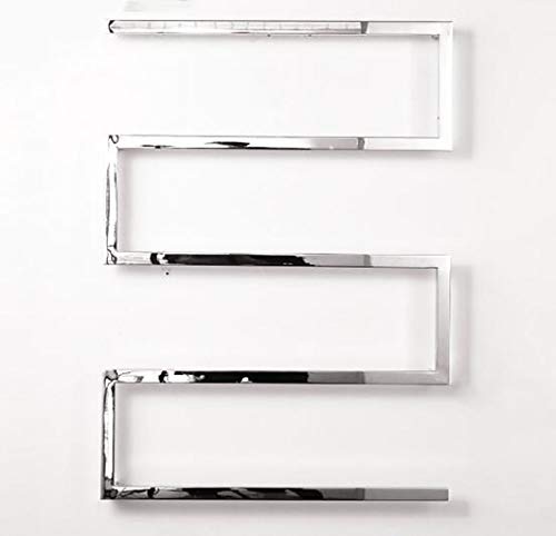 GHGJU Stainless Steel Electric Heated Towel Rail,Square Tube Bow Rack,Electric Heated Towel Rail