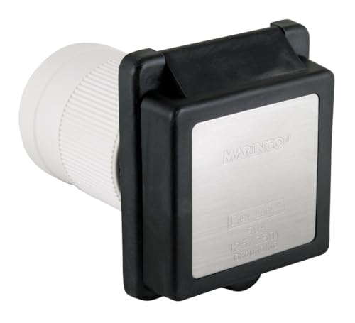 ParkPower Marinco - 6353ELRV.BLK 50 Amp 125-250V Stnd Rv Inlet
