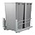 Rev-A-Shelf 53WC-2150SCDM-217 Double 50-Quart Undermount Kitchen Cabinet Pullout Waste Containers with Soft Close, Gray