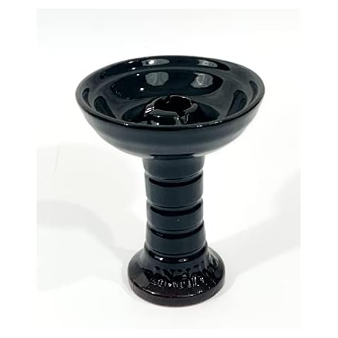 Phunnel Hookah Bowl, Funnel Hookah Bowl, Glazed Clay, 4 inch, Inhale Hookah Accessories (Black) Cover