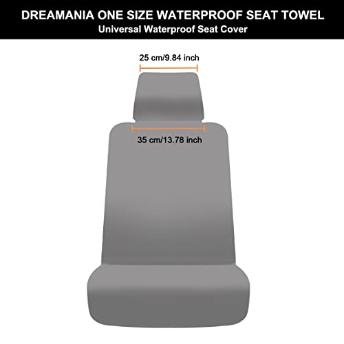 Dreamania Waterproof Seat Cover, Upgraded Neoprene Sweat Carseat Protector, Perfect For Universal Anti-Slip Car Truck Suv Seat, Ideal For Surfing Yoga Gym Workout, Gray #TOP6