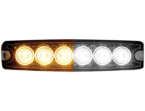 Image of Buyers Products 8892202 5 Inch Amber Clear Ultra-Thin LED Strobe Light