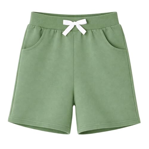 Image of HILEELANG Boys Sweat Shorts 3 Pack, French Terry Cotton Pull On Shorts with Pockets for Toddler Little Boys 2-7Y