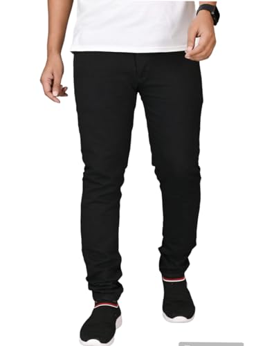 Image of Men's Slim Fit Mid-Rise Stretchable Denim Jeans Casual and Office Wear Soft Cotton Blend Comfortable Trendy Jeans