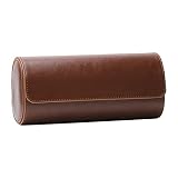 Cas de la Montre Cas de Montre Portables Puan Rouleaux de Montre en Cuir Rouleaux de Voyage Cois de Rangement Cas de montée (Color : Brown)