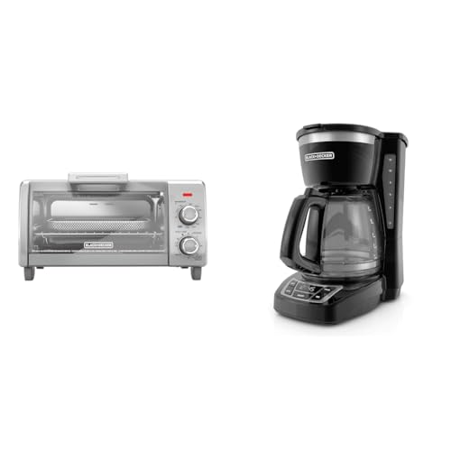 BLACK+DECKER 4-Slice Crisp 'N Bake Air Fry Toaster Oven, TO1787SS...