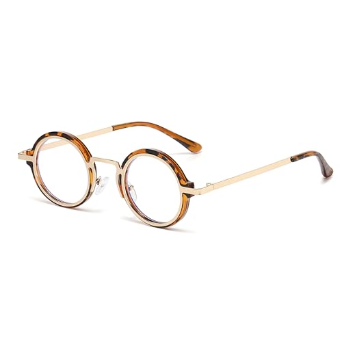 Image of Classic Round Glasses for men women Circle Blue Light Eyeglasses Hippie Style Non Prescription Eyewear