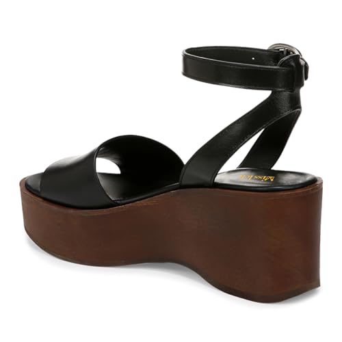 miss left Women Open Round Toe Ankle Strap Buckle Platform Sandals Cork Wedge Mid Heel Summer Casual Daily Dress Shoes Size 4-16 US3
