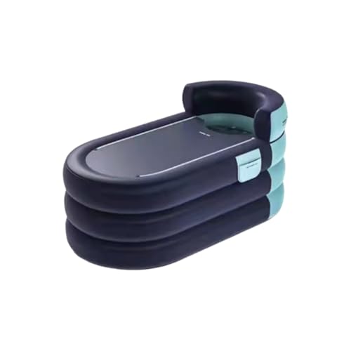 TAYTHIポータブルバスタブ ,折りたたみ,保温,簡易, 蓋付き, 大型,組み立て不要,コンパクト, 持運び便利,浴槽,厚みを増す,インフレータブル,室内,家庭用 (1.4M 3層,ブルー)