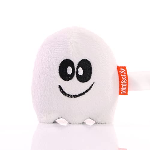 Minifeet Teamgeister Teamgeist weiß - 2in1 Anti-Stress-Plüschtier & Displayreiniger mit Unterseite aus Mikrofaser - Plüsch Spielzeug Geschenk für Mitarbeiter Kollegen Freunde | Höhe: 8 cm