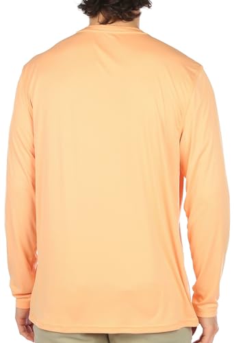 Reel Legends Mens UPF 50+ Solid Reel-Tec Long Sleeve Shirt Medium Peach2