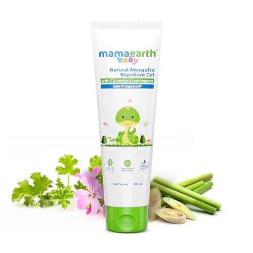Image of Mamaearth Natural Mosquito Repellent Gel - 100ml |DEET Free | Protects from Dengue, malaria & Chikungunya| Made safe Certified | Protection from Mosquitoes | Safe if ingested
