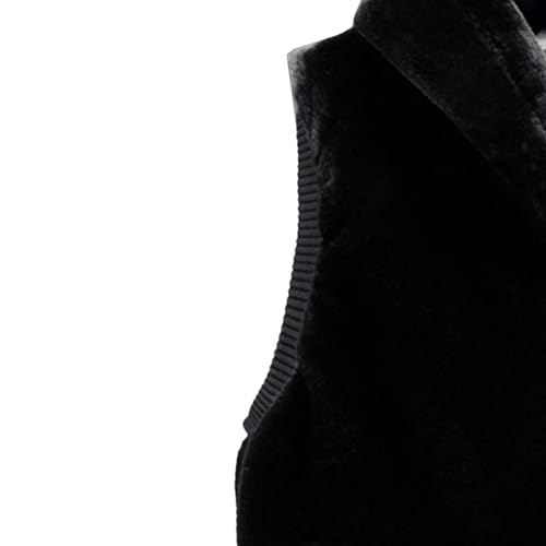 Men's Faux Mink Fur Vest Hooded Full Zipper Outdoor Waistcoat Winter Fuzzy Mens Sleeveless Jacket3