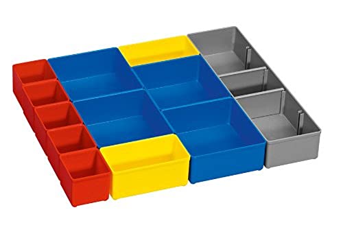 BOSCH Org53-12 Organizer Set for i-Boxx53, Part of Click and Go Mobile Transport System, 12-Piece, Blue