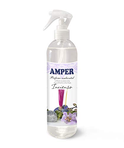 AMPER INCIENSO 500 ml - Spray Ambientador Pulverización Fina. Larga duración. Aroma Incienso Cover