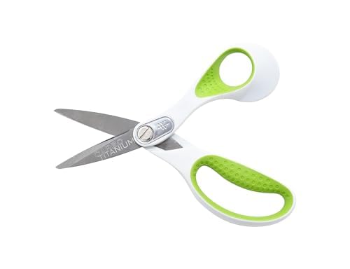 Ciseaux de couture bi-matériaux de 7 et 9 pouces pour patchwork et découpe textile - 7