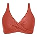 JEUROT Women Sports Bra Bikini Tops Plus Size Bikini Swimsuit Top Retro Printed Push up Vintage Swimwear Tops Beach Travel Outfits Summer Fashion Clothes (Red, L)