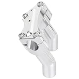Americruise 1 Set 3-1/2'' Motorcycle Handlebar Risers and 1'' Pullback with Top Clamp Kit Compatable for 1'' Bar Diameter Harley Dyna Heritage Softail Fat Boy Sposter Touring Glide (Chrome)