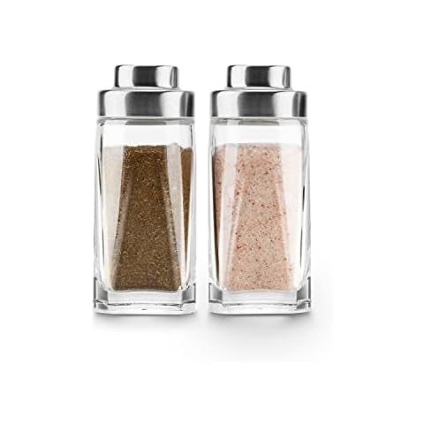 Glass Salt and Pepper Shakers Set Cover